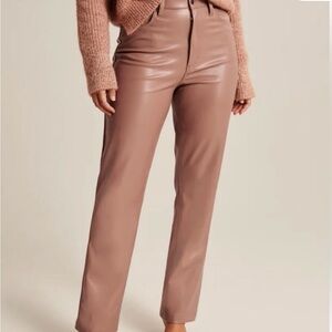 Abercrombie & Fitch Women's Brown Leather Pants